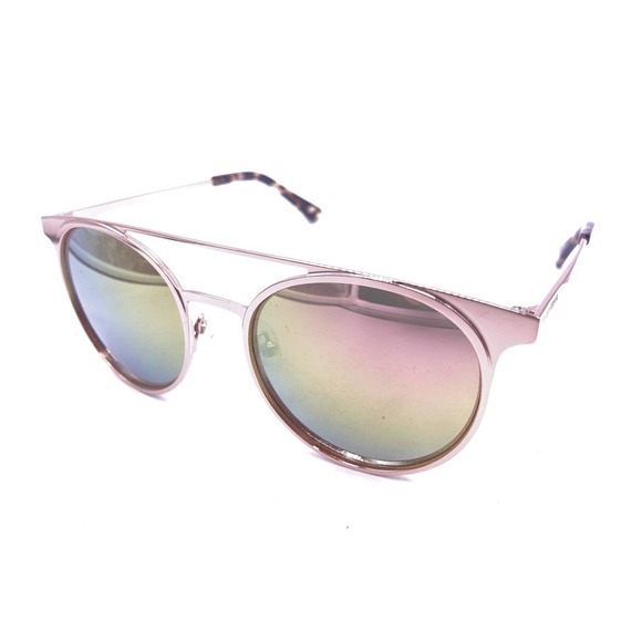 Ramy Brook Rose Gold Metal Round Sunglasses Mirror Gray Lens 52-19 140 Men Women - Picture 8 of 12